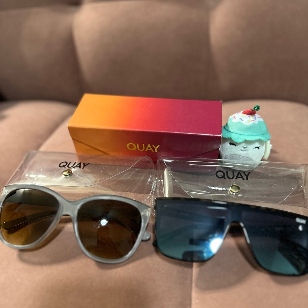 Quay Sunglasses with Cases + Hard Compact Two Case